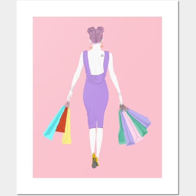 Shopping addict Wall Art by njikshik